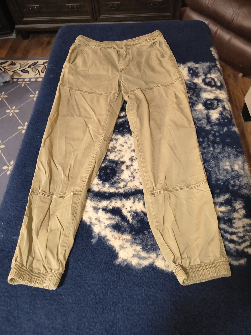 UNIONBAY Boys Khaki Elastic Cuffed Casual Pants